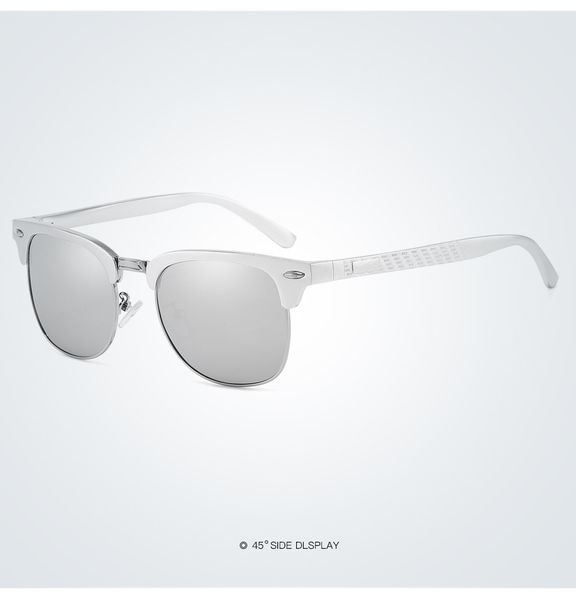 

new polarized sunglasses for men all aluminum magnesium sunglasses xy046 classic sunglasses, White;black
