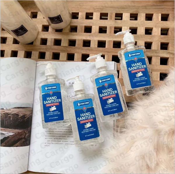 

2020 in stock liyuan flower hand sanitizer push type wash disinfection hand gel moisturize hand skin 236ml by dhl fast delivery e31705