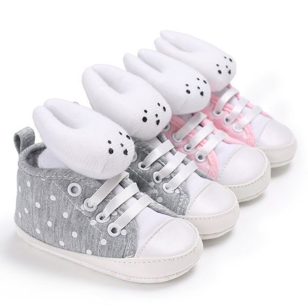 

spring and autumn high canvas cartoon pattern female baby canvas shoes