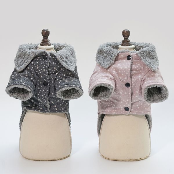 

собака кошка куртки пальто в горошек платье pet puppy hoodie зима теплая одежда одежда 5 типоразмер 2 цвета собак одежда