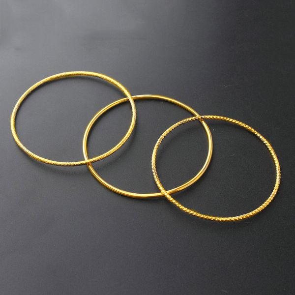 

3pcs/set ladies fashion bangles bracelet set circle bangles bracelets jewelry leisure women wedding gift charm bracelet, Black