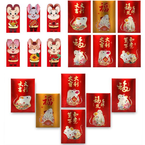 

6/12pcs chinese new year red money envelope hongbao red packet red money bags