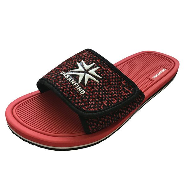 

design men casual slippers slides size 41-46 indoor outside footwear man adjustable summer shoes, Black
