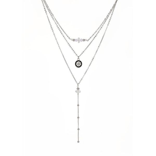 

women's statement necklace silver finishing chains necklace crystal choker party fashion jewelry gifts, Golden;silver