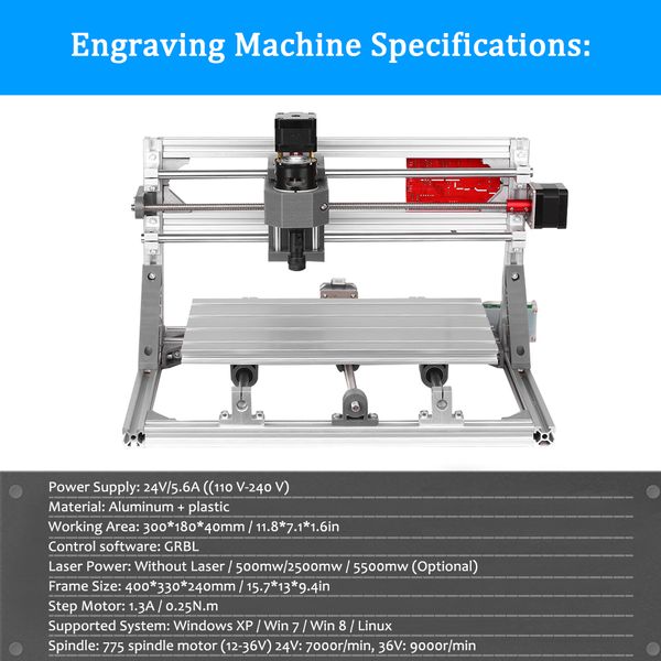 

cnc3018 er11 diy cnc engraving machine pcb milling machine cnc router carving grbl control diy tool laser engraving