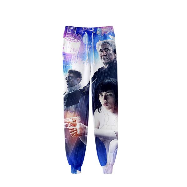 

ghost in the shell sports pants trousers fashion popular trend comfortable casual pants, Black