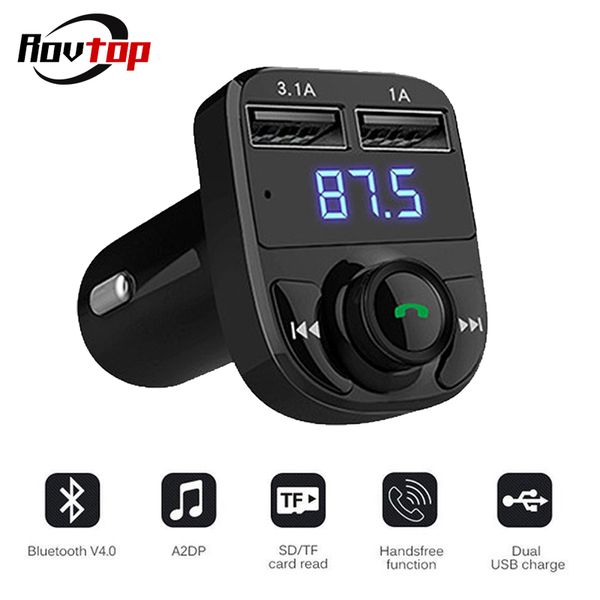 

rovfm transmitter aux modulator bluetooth handswireless car audio mp3 player dual usb car charger quick charge 3.1a z25