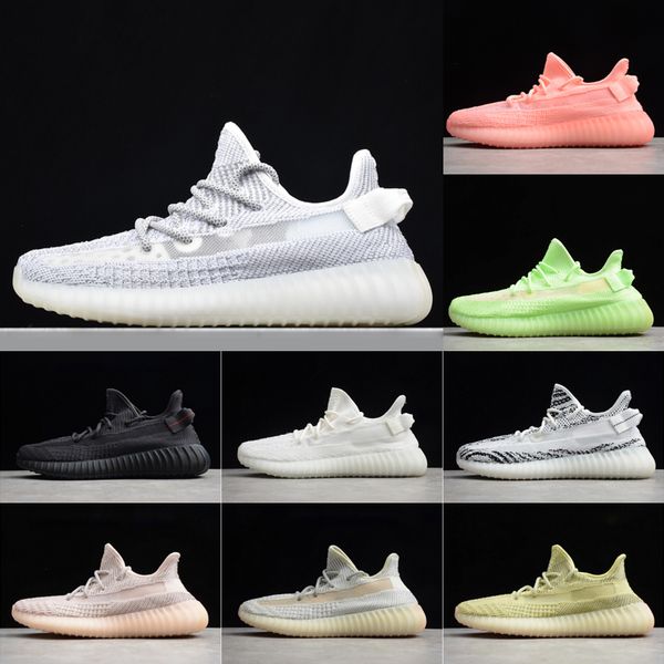 

mens kanye west v2 gid glow black static reflective beluga 2.0 zebra cream runner wave running shoes antlia synth women s sneakers 36-47