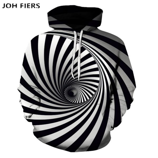

newly design cool mens 3d black-white vertigo print hoodies sweatshirt man long sleeve hooded pullover hip hop streetwear