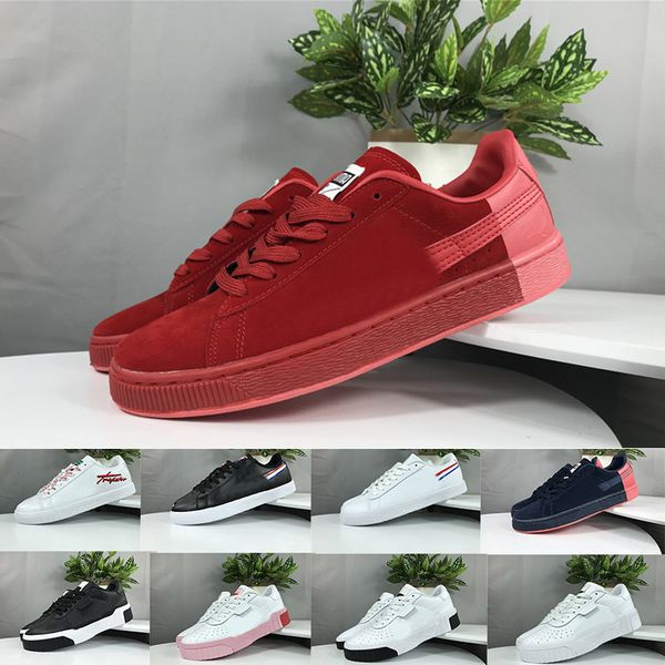 

clyde cali wins classic fashion red all-match women mens trainers casual shoes skateboarding perforated sports designer shoes size 36-44, Black