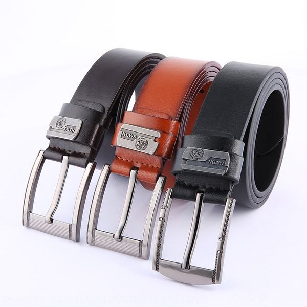 

imitation leather men's buckle pin pin youth belt fashion leisure student belt, Black;brown