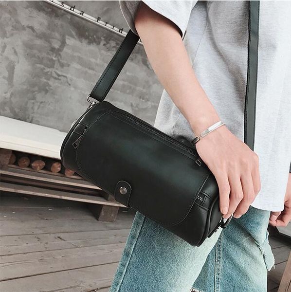 

новый оригинальный одно плечо messenger небольшая сумка мужчины женщины сумка на плечо pu сумка ведро мобильный телефон messenger crossbody