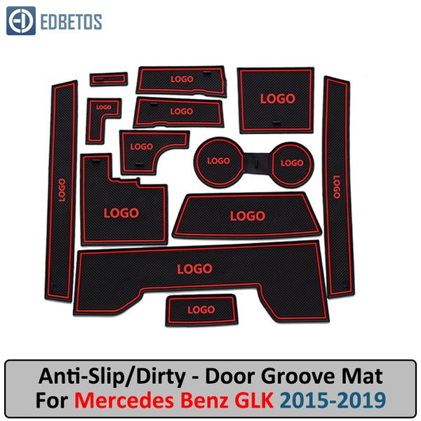

anti-dirty pad for glk-class 2009-2015 door groove gate slot anti-slip mat car interiors gel pad rubber