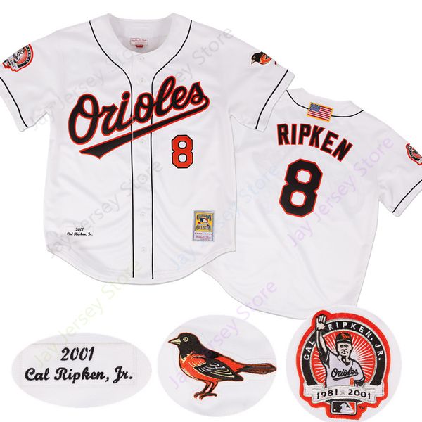 

Custom Cal Ripken Jersey 2001 Cooperstown MN With Retirement Patch Button Down Adult size S-3XL All Stitched