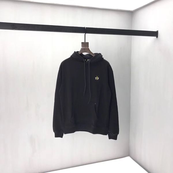 

duyou embroidery cute animal long sleeve sweatshirt mens autumn winter men japan style hip hop casual hoodies fzw986, Black
