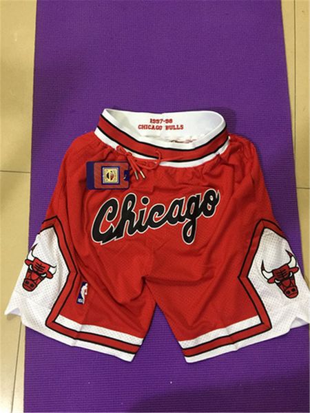 

men's bulls shorts (red) chicago just don basketball mesh shorts swingman shorts, Black