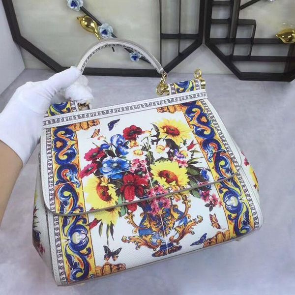 

2019 shoulder hand bag leather diagonal minimalist fashion leisure bag solid palm print 25cm