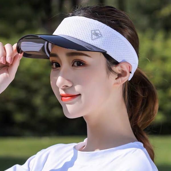 

hat female korean version of the student uv protection sunscreen sun hat new wild lady sun foreign air top, Blue;gray
