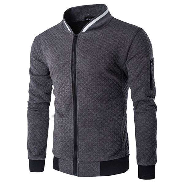 

zogaa 2019 brand mens bomber jacket thicken men baseball jackets coat contrast color slim casual jacket overcoat male clothing, Black;brown