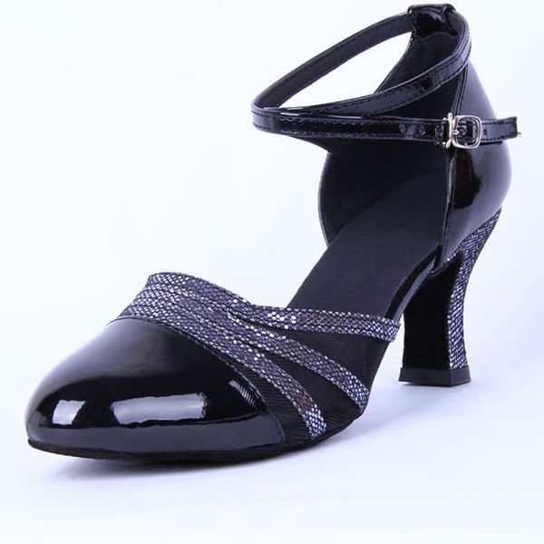 

ladies latin dance shoes closed toe middle heel ladies ballroom dancing shoe waltz viennese waltz tango foxtrot shoes 5.5cm heel