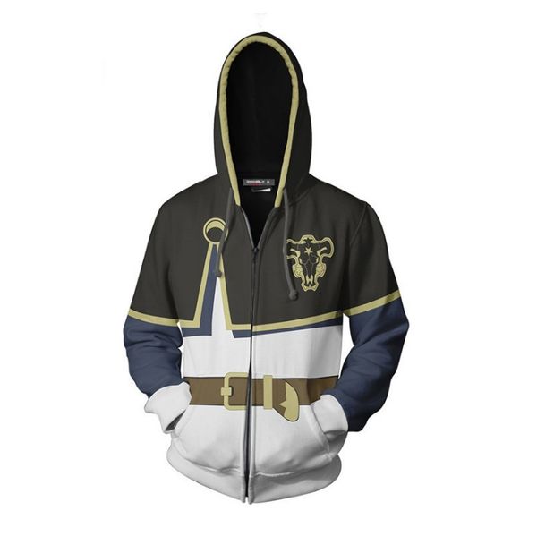 

men's hoodies blackclover sweatshirts men casual crew neck hoodie harajuku pullover sweatshirt fashion female cool, Black