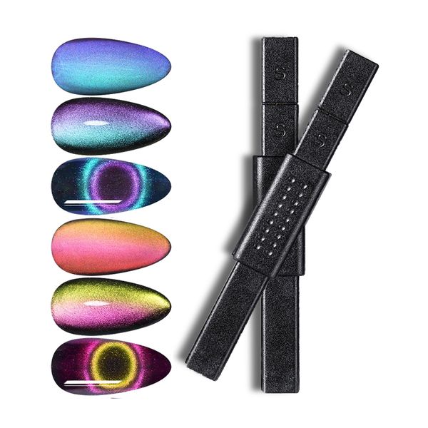 

nail gel 12 styles magnetic stick for cat eye uv polish multi-function gold black hole magnet dual-ended manicur art tools, Red;pink