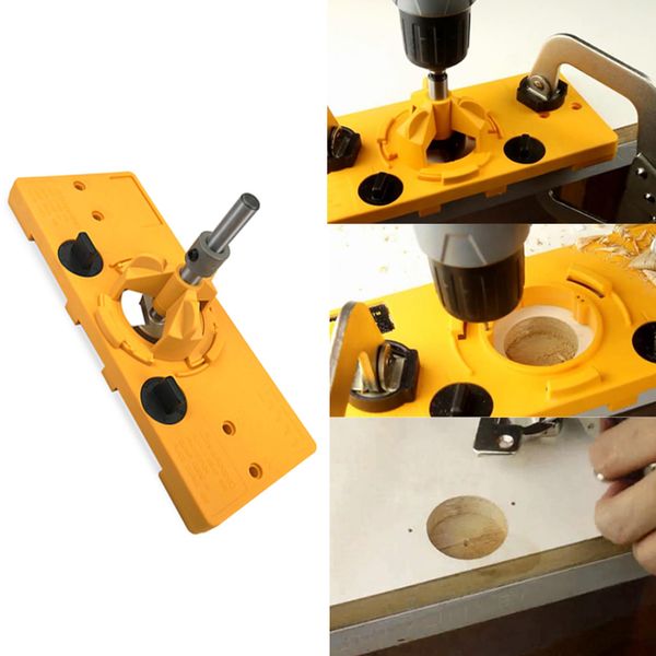 

35mm woodworking hinge drilling jigs hinge hole saw jig drilling guide locator hole opener door cabinets woodworking tool set
