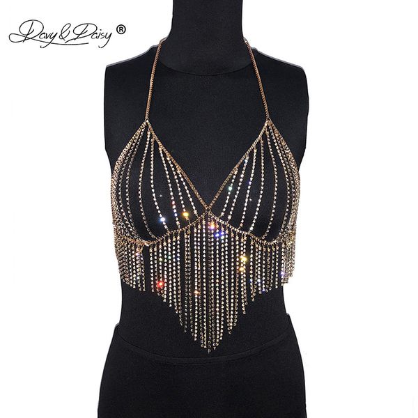 

davydaisy женщин сексуальный бюстгальтер цепи rhinestone кристалл bling кисточкой bralette crop tops intimates сексуальное белье эротическое, Red;black