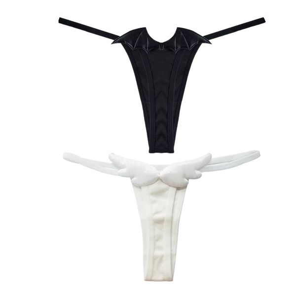 

tomori womens anime cosplay panties cute g-string thongs for bikini lingerie angel devil wings underwear, Black;pink