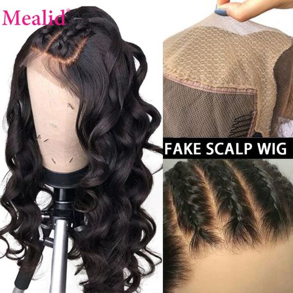 

invisible remy 150% density 13x4/13x6 lace front human hair wigs malaysian body wave human hair wigs fake scalp preplucked, Black;brown