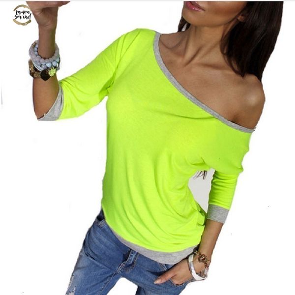 

плечи off sexy summer женщины блузы рубашка с длинным рукавом новая мода повседневная осень весна топ тройники солим тонкий blusas plus size, White