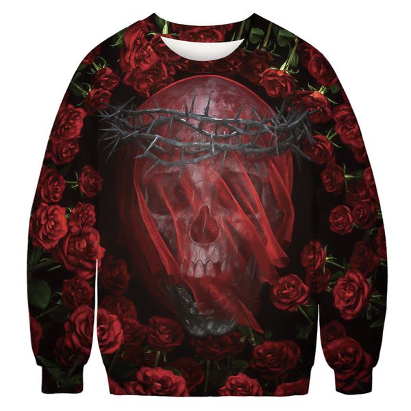 

fashion men's sweatshirt sudadera casual scary halloween 3d print party long sleeve hoodie men casual hoodie poleron hombre, Black