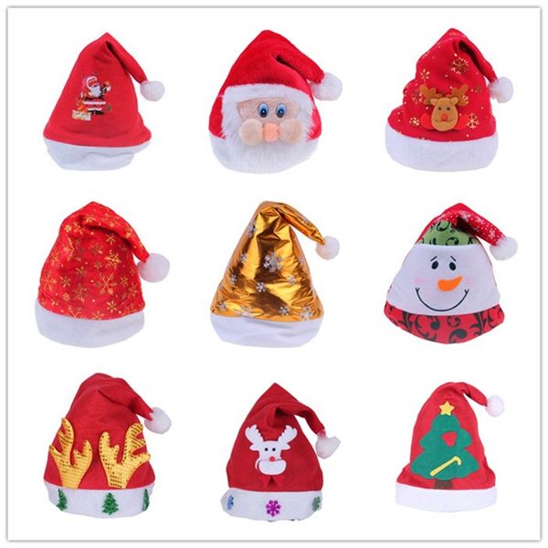 

christmas hat non-woven christmas party caps santa cap for adults children ctch-14