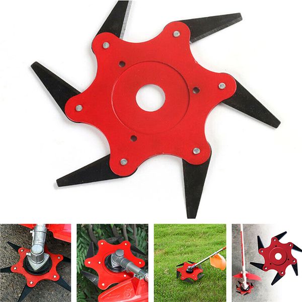 

manganese steel alloy six blade cutter garden tools lawn mower accessories garden grass brush cutting tool