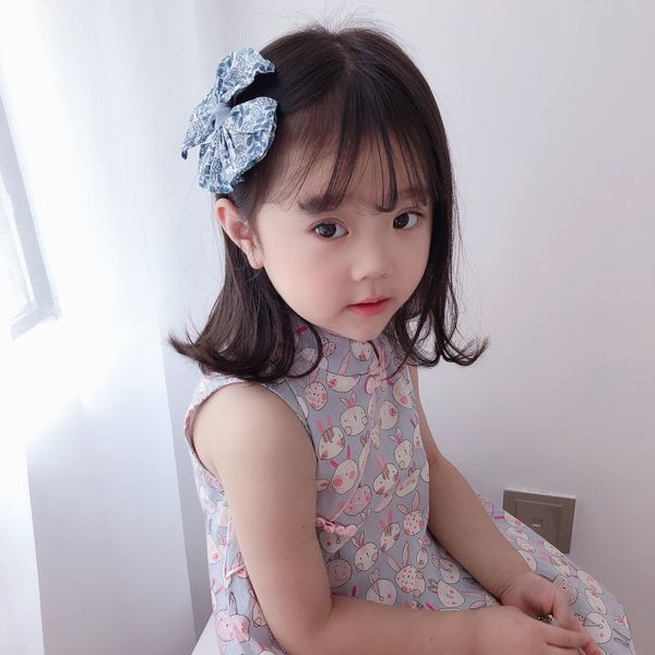 

northernsimple floral bowknot children's accessory press butterfly press clip side clip hair accessories headdress, Slivery;white