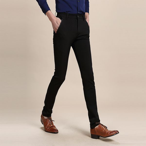 

men's pants mrmt 2021 brand trousers casual straight leg slim long for male trouser, Black