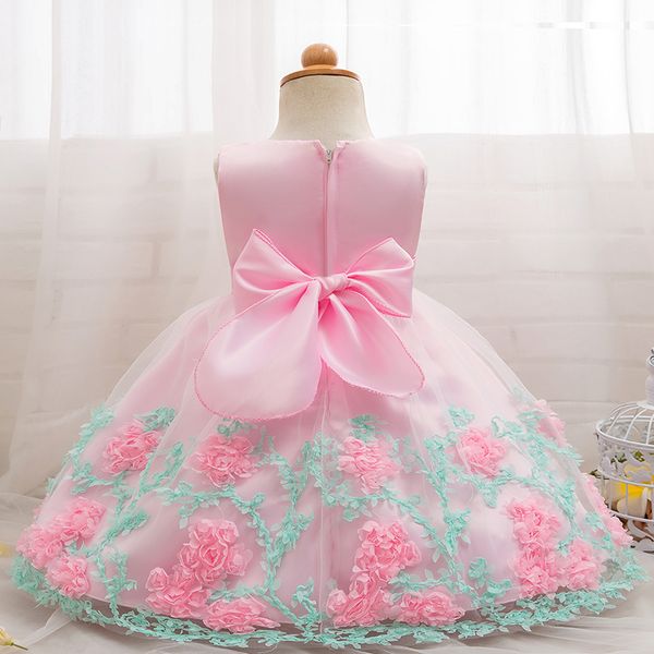 

highqualit floral baby girl dress baptism dresses for girls princess 1st year birthday party wedding christening baby infant clothing, Red;yellow