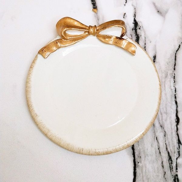 

round japan resin white yellow jewelry plate decorative trinket ring dish love candy fruit tray wedding decoration crafts gifts zj0523