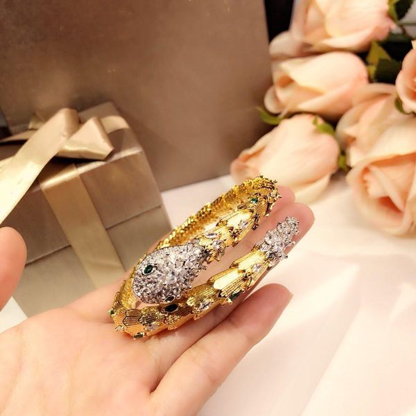 

selling gold full diamond snake ladies bracelet personality fashion trend ladies bracelet flash dance party gift noble ing, Black