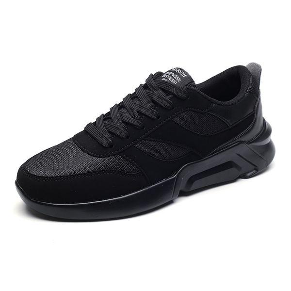 

lace-up ultralight breathable men sports running shoes height increasing comfortable cushioning walking sneakers tennis shoes