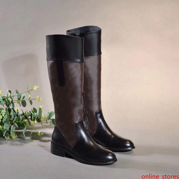 

luxury au-dessus du genou boots women over the knee boot brand monogram chunky heel martin boots designer fashion leather bootie