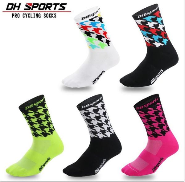 

bicycle competition wear-resistant warm breathable tube running socks, Black