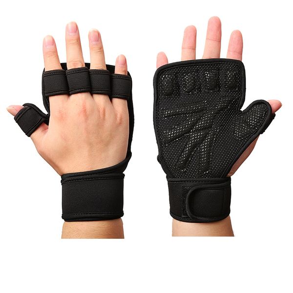 

a pair of fitness gloves heavyweight exercise exercise weightlifting gloves aerobics gymnastics hand gym protection, Black