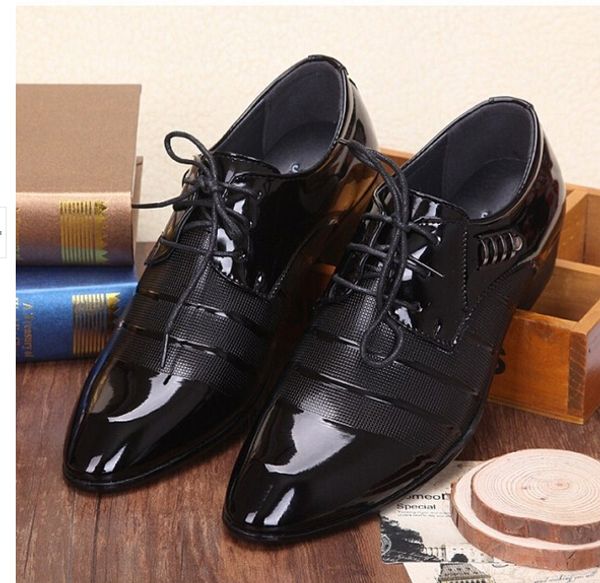 

men dress shoes men leather shoes, Black