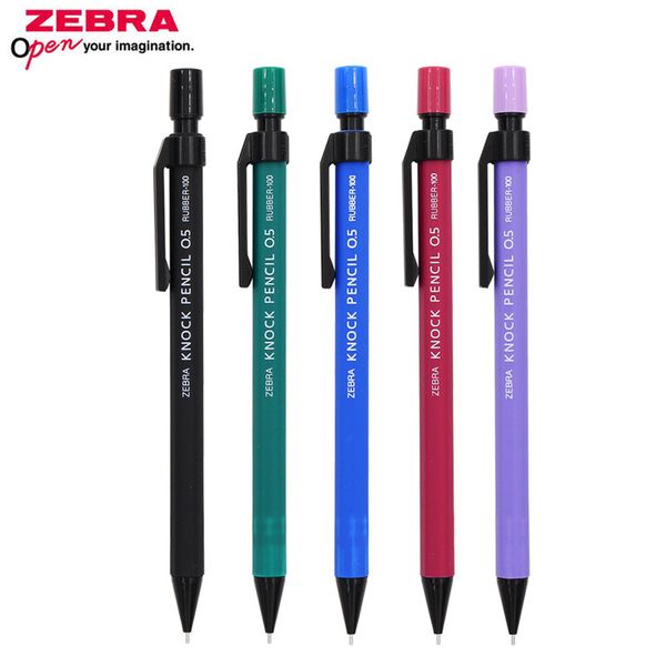 

1pcs japan zebra classic mechanical pencil 0.5mm matite cute pencils with rubber school student stationery mp-100, Blue;orange