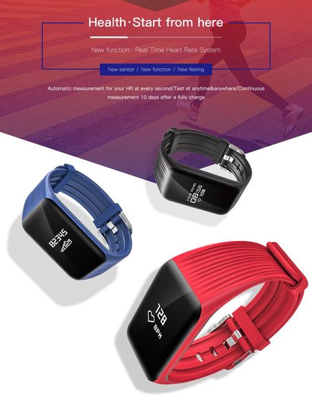 

heart rate fitness tracker wristbands k1 watch ip67 waterproof activity continuous monitor step sleep counter wireless smart bracelet