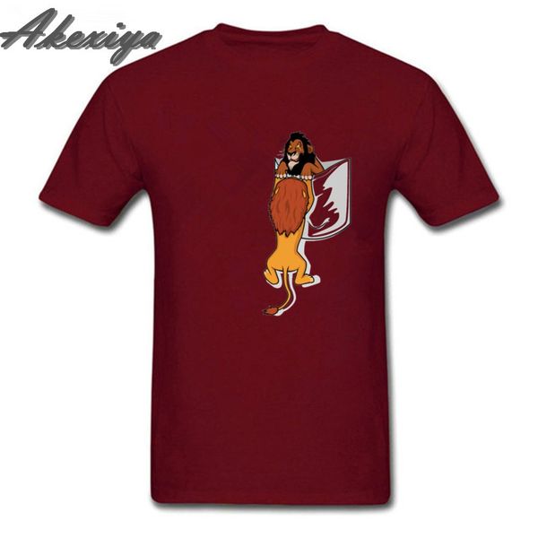 

funny design pocket lion king men t shirt man short sleeve crewneck mufasa simba tshirt 2019 new summer fashion hipster tee, White;black