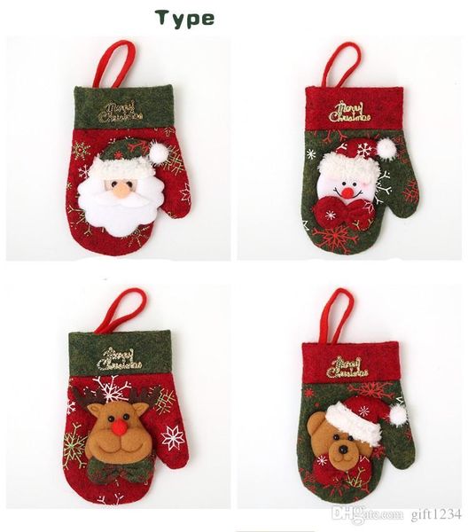 

bravo h beauty 2pcs christmas decor gloves sequins kitchen tableware holder pocket cutlery bag
