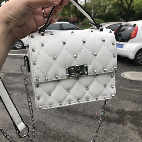 

vintage rivet small square crossbody bags mini women handbag lock pu leather shoulder bag woman messeng bags