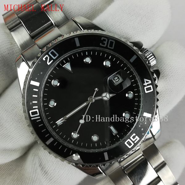 

2019 men watch ma ter full tainle teel automatic mechanical wri twatche gold ilver black 43mm watche